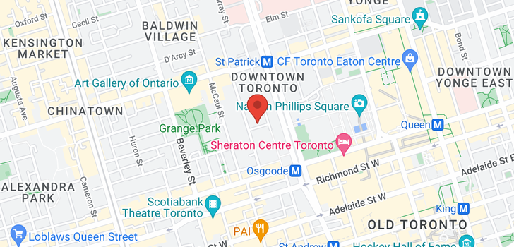 map of #1807 -210 SIMCOE ST